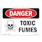 Signmission Safety Sign, OSHA Danger, 7" Height, 10" Width, Toxic Fumes, Landscape OS-DS-D-710-L-1726 - alternate 1